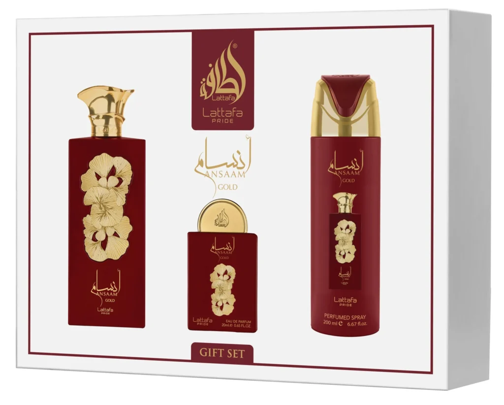 giftset ansaam gold 3pc unisex