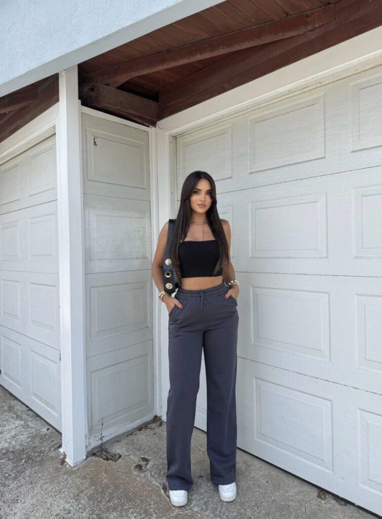 relaxed wide leg joggers