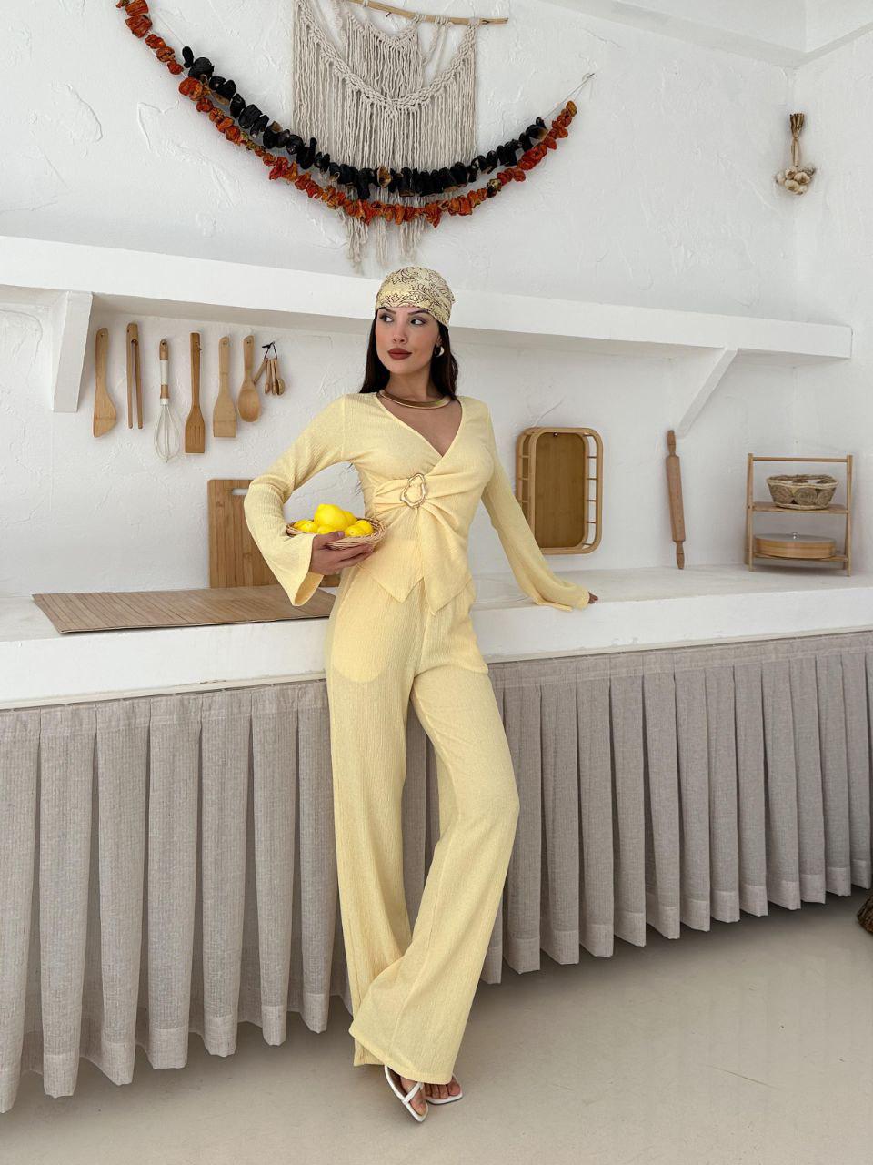 buckle detail ribbed set